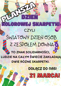 Dzień Kolorowej Skarpetki - Plakat Informacyjny