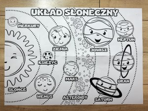  Układ Słoneczny - Kolorowanka XXL - Dzień Kosmosu / Kosmos