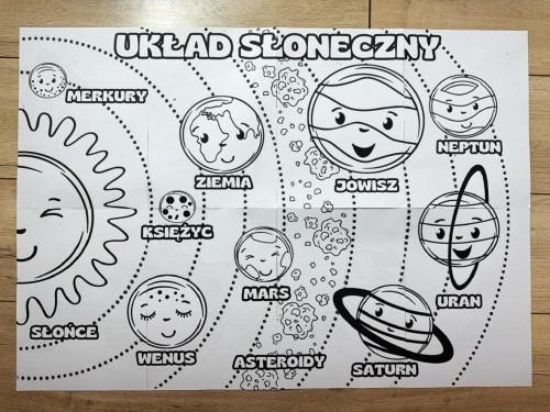  Układ Słoneczny - Kolorowanka XXL - Dzień Kosmosu / Kosmos