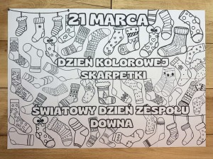 Dzień Kolorowej Skarpetki- Skarpetki Kolorowanka XXL
