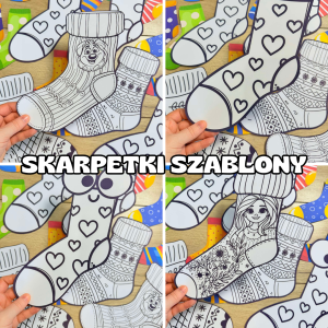 Dzień Kolorowej Skarpetki- Szablony Skarpetek 
