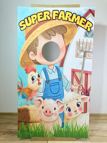 Na Wsi/ Farma/ Zwierzęta Wiejskie- Super Farmer- Fotobudka XXL