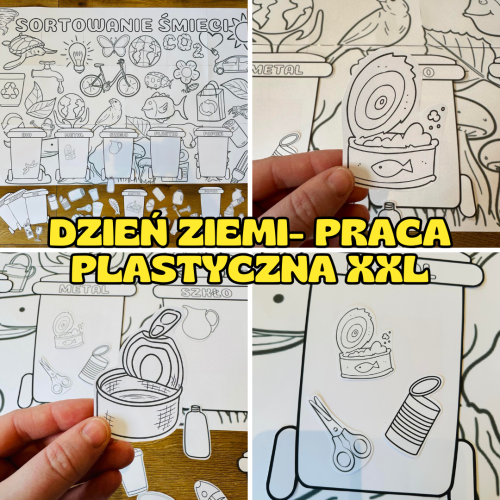 Praca Plastyczna XXL - Sortowanie Śmieci - Dzień Ziemi