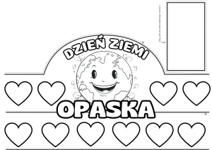 Opaska Biało- Czarna ( wzór 5)- Dzień Ziemi
