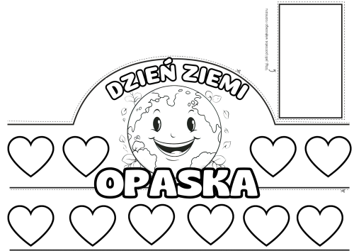 Opaska Biało- Czarna ( wzór 5)- Dzień Ziemi