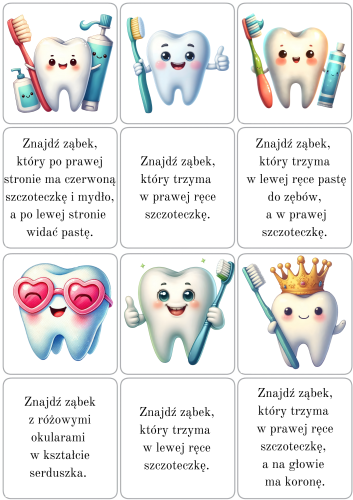 Dzień Zdrowia- Znajdź Ząbka- według opisu 