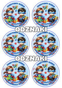 Dzień Autyzmu - Odznaki