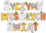 Życzymy Wesołych Świąt- Wielkanocny Napis -  Wielkanoc