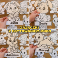 Wielkanoc- Zajączki z możliwością edycji imion   