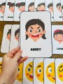 Emocje i Uczucia- Karty z ilustracjami i napisami ANG