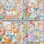 Wielkanocne Dekoracje Dwustronne   - ( wzór 1 ) - Wielkanoc