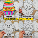 Wielkanoc- Pisanki z możliwością edycji imion dzieci 