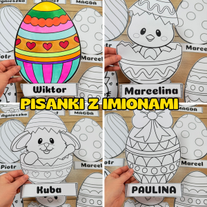 Wielkanoc- Pisanki z możliwością edycji imion dzieci 