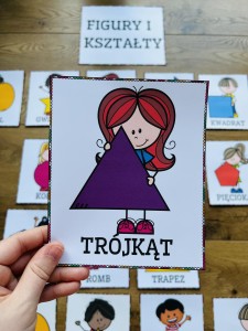 Figury i Kształty- plansze z napisami i ilustracjami PL