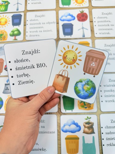  Znajdź  Kartę/Elementy  Według Opisu - Dzień Ziemi