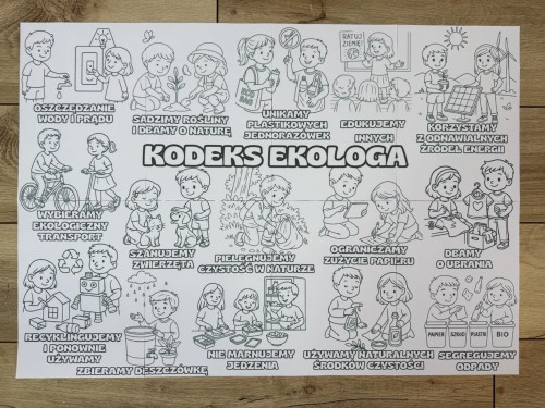 Kolorowanka XXL -  Kodeks Małego Ekologa- Kolorowanka - Dzień Ziemi