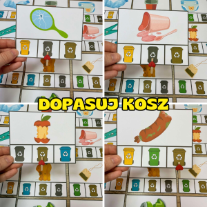 Sortownie Śmieci- Zabawa z  Klamerkami - Dzień Ziemi