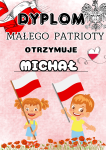 Dzień Niepodległości / Święto Konstytucji 3 Maja / Polska  - Dyplom - Małego Patrioty z możliwością edycji tekstu