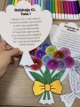 Bukiet z kwiatkami 3D i życzeniami - Dzień Mamy i Taty/ Dzień Rodziny 