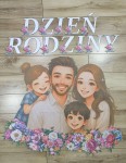 Dekoracje + Napis ( wzór 2) -  Dzień Rodziny 