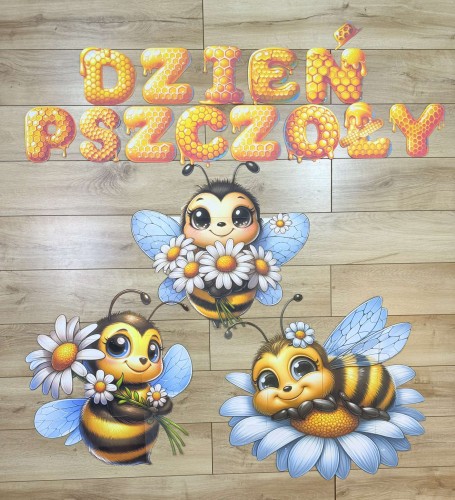 Dekoracje + Napis/Girlanda - Dzień Pszczoły
