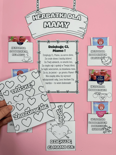 Dzień Mamy i Taty - Lapbook z herbatkami dla Mamy 