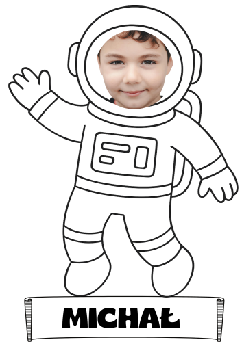  Astronauta z Możliwością Edycji Imienia- Dzień Kosmosu / Kosmos -