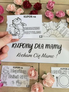  Skrzynka Z Kuponami i Kwiatkami ( dla mamy) - Dzień Mamy i Taty 