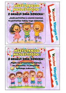 Szablony na Prezenty / Upominki ( wzór 1) - Dzień Dziecka