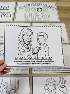 Dzień Praw Dzieci- Plansze - Wersja Czarno-Biała  
