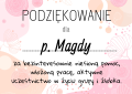 Zakończenie Roku- Podziękowania dla rodziców z możliwością edycji