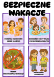 Bezpieczne Wakacje  Plansze ( wersja kolorowa  2) - Lato
