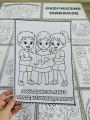 Bezpieczne Wakacje  Plansze ( wersja czarno-biała 2) - Lato