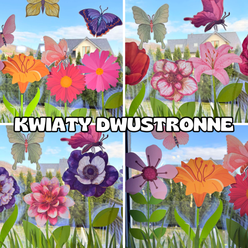  Dwustronne Kwiaty i Motyle - Dwustronne Dekoracje 