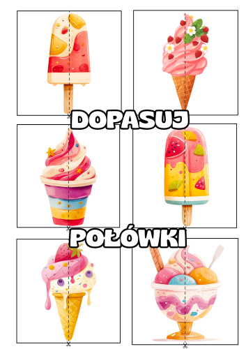 Lody - Dopasuj Połówki - Lato 