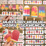 Lody - Sekwencje/ Ułóż według wzoru - Lato 