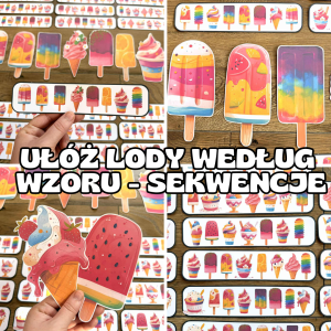  Lody - Sekwencje/ Ułóż według wzoru - Lato 