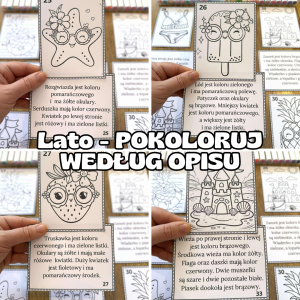 Pokoloruj Według Opisu - Lato 