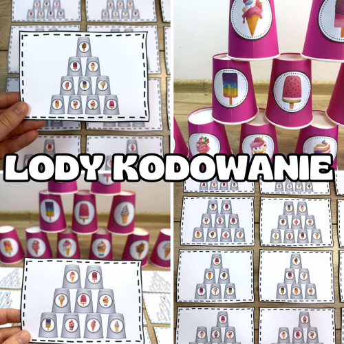 Kubki Kodowanie  Wersja Z Lodami - Lato 