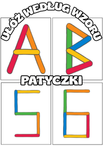 Patyczki- Ułóż Według Wzoru - Ćwiczenie Motoryczne 