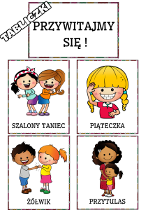 Przywitajmy się- Tabliczki Z Ilustracjami i Napisami - Jesień