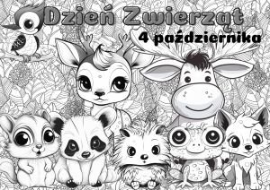 Dzień Zwierząt- Kolorowanka XXL