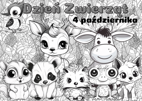 Dzień Zwierząt- Kolorowanka XXL