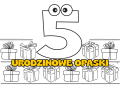 Urodziny - Opaski z cyferkami - wersja czarno - biała