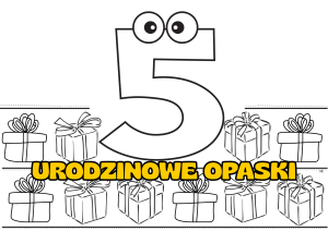 Urodziny - Opaski z cyferkami - wersja czarno - biała