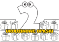 Urodziny - Opaski z cyferkami - wersja czarno - biała