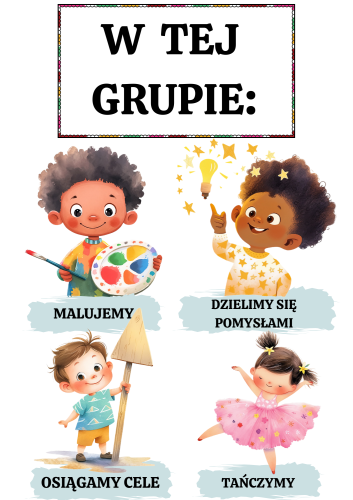 Tabliczki z napisami ( wersja 4 )  - W tej klasie/grupie/ sali/ świetlicy...