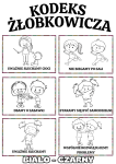  Kodeks Żłobkowicza ( wzór 6) / Nasze Zasady- Ilustracje Z Opisami - WERSJA CZARNO-BIAŁA