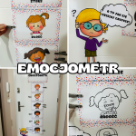 Emocjometr- zaznacz swoje emocje wersja z ilustracjami dzieci 