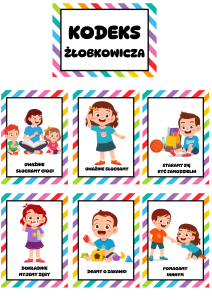Kodeks Żłobkowicza ( wzór 4) / Nasze Zasady- Ilustracje Z Opisami